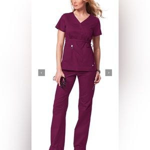 Brand new (still in price tag), wine color stylish scrubs.